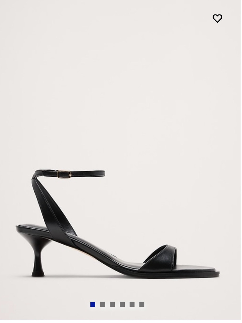 Banana Republic, Italian Leather Kitten-Heel Sandal, Black, Size 8, NWT